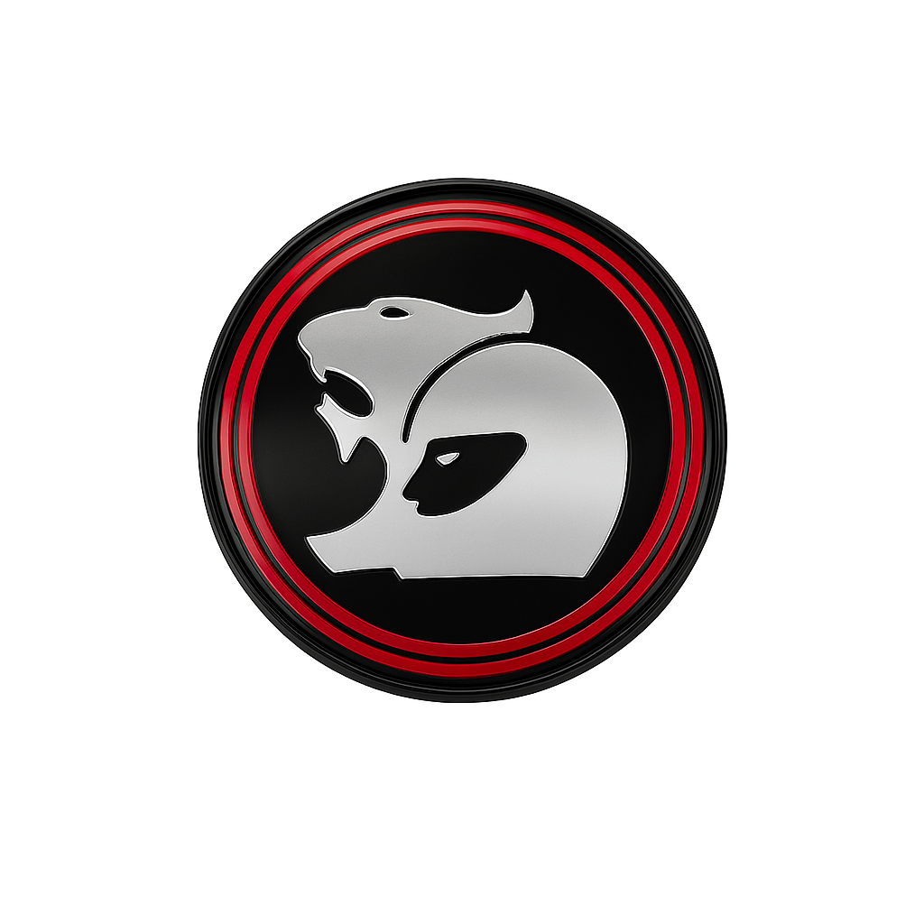 Holden Special Vehicle HSV Wheel Centre Cap Badge Red & Chrome Emblem 60mm