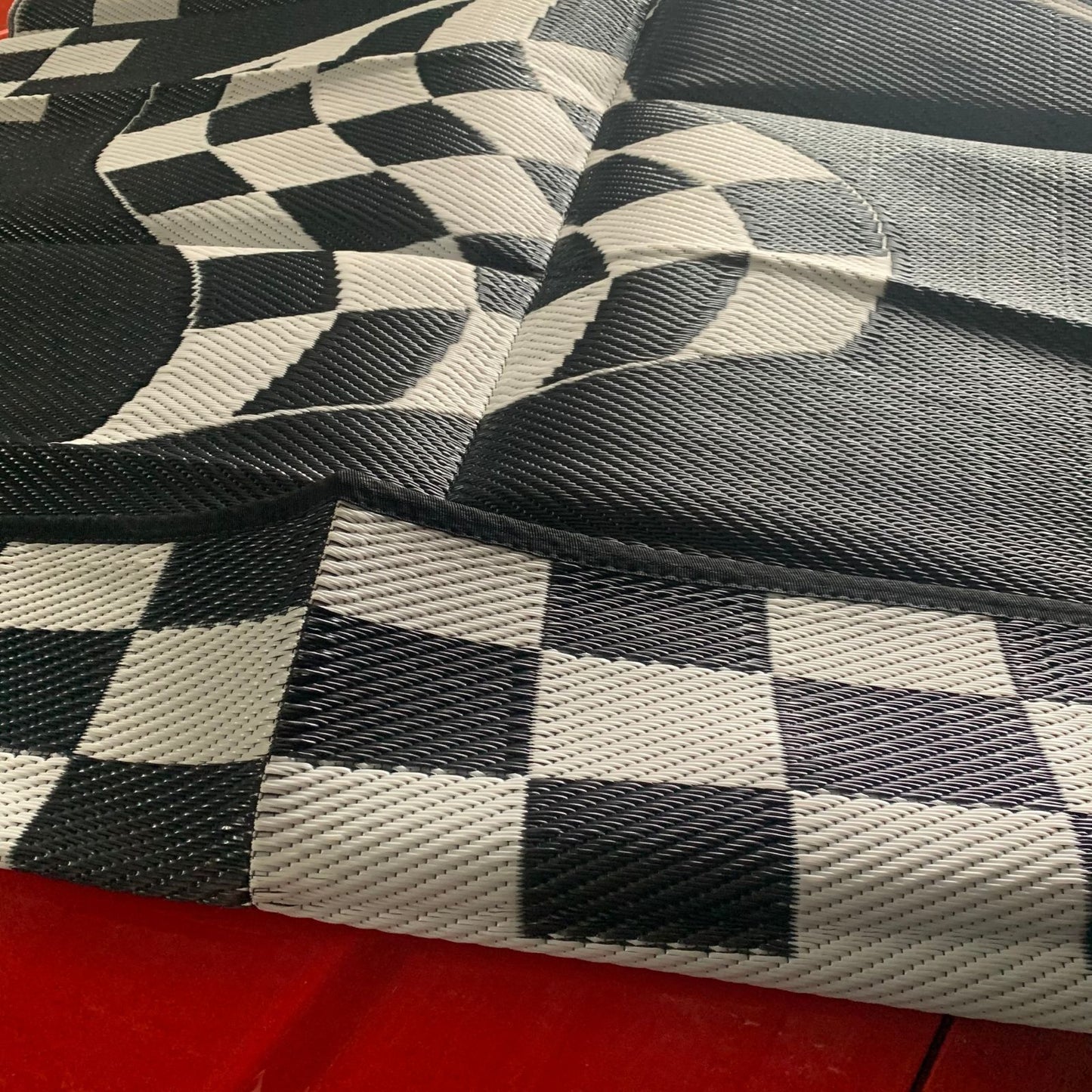 Racing Checkered Flag mat