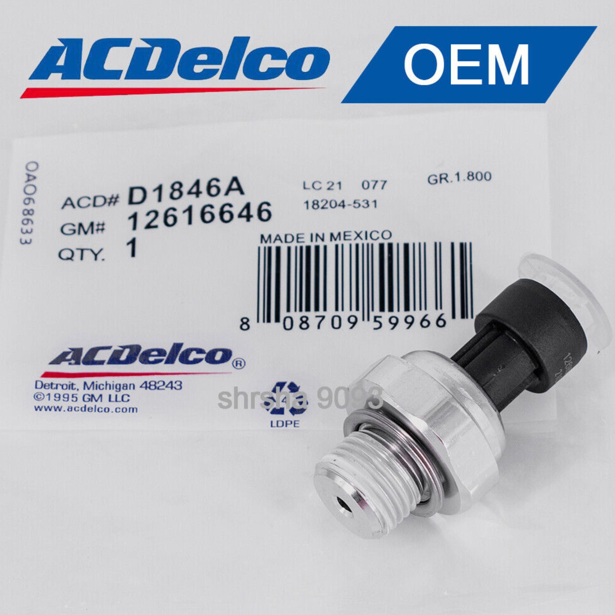 Ac delco deals oil pressure switch