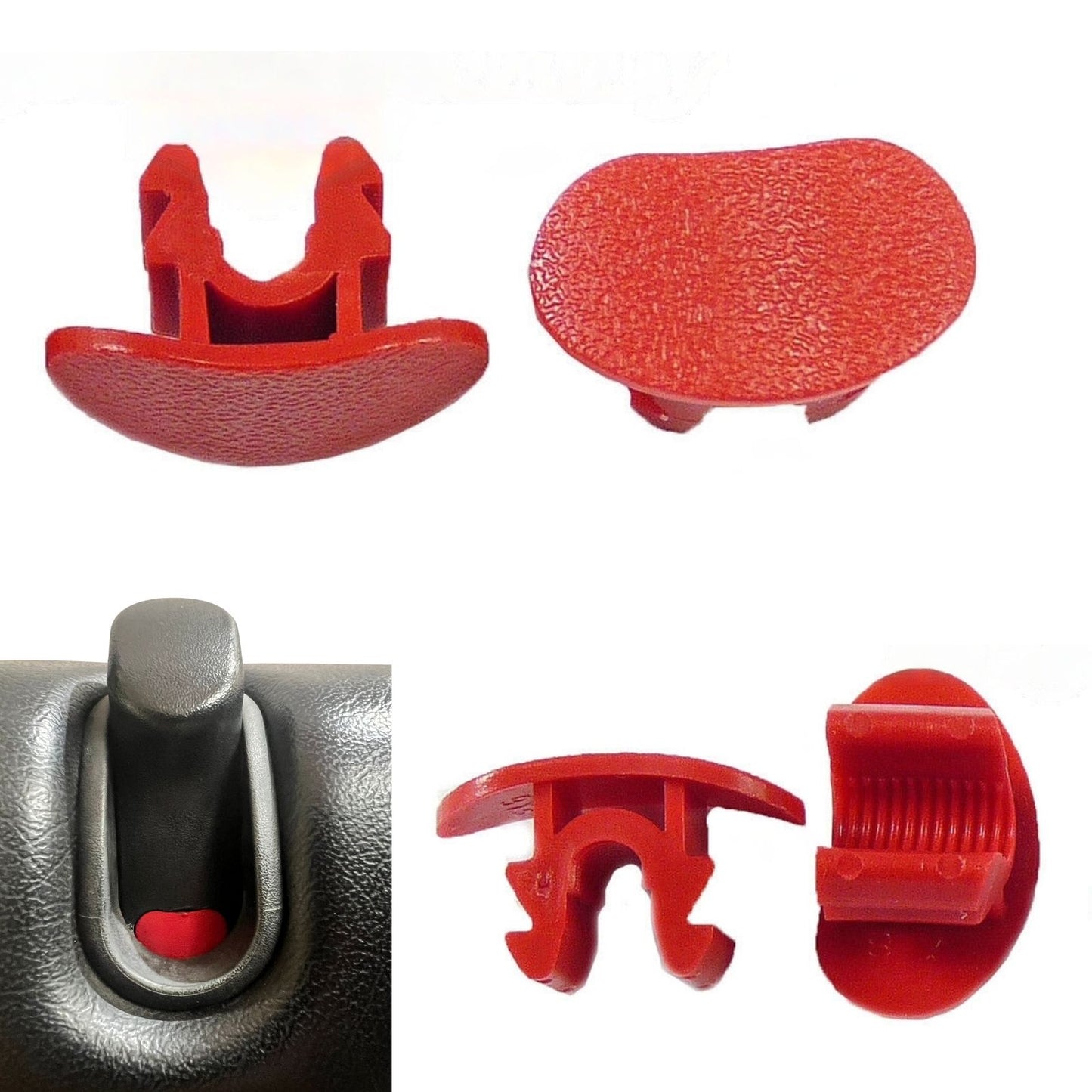 2 x Holden Commodore RED Door Lock Knob Retainer Snib Clips VT VX VY VZ WH